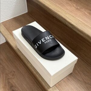 Givenchy Black Logo Slide Sandals